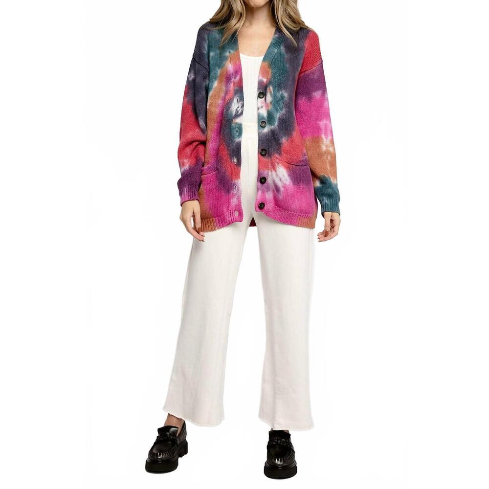 NEW NSF rogers oversized cardigan in jewel tone dye